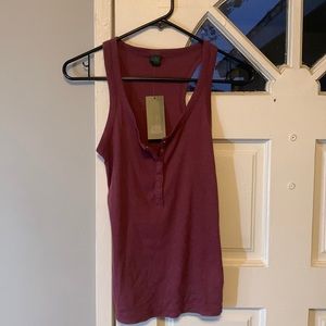 Wild fable razor back tank top color is burgundy not purple